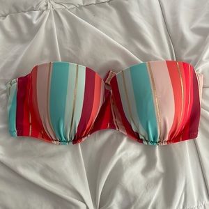 Striped bikini top